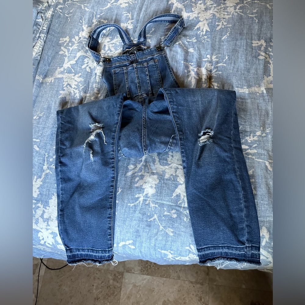 Maternity jean overalls